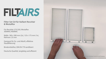 Filter-Set G4 für Vaillant RecoVair 275/350 & Westaflex 300WAC/400WAC